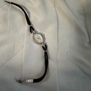 Vintage Hamilton watch with diamond detail on cord